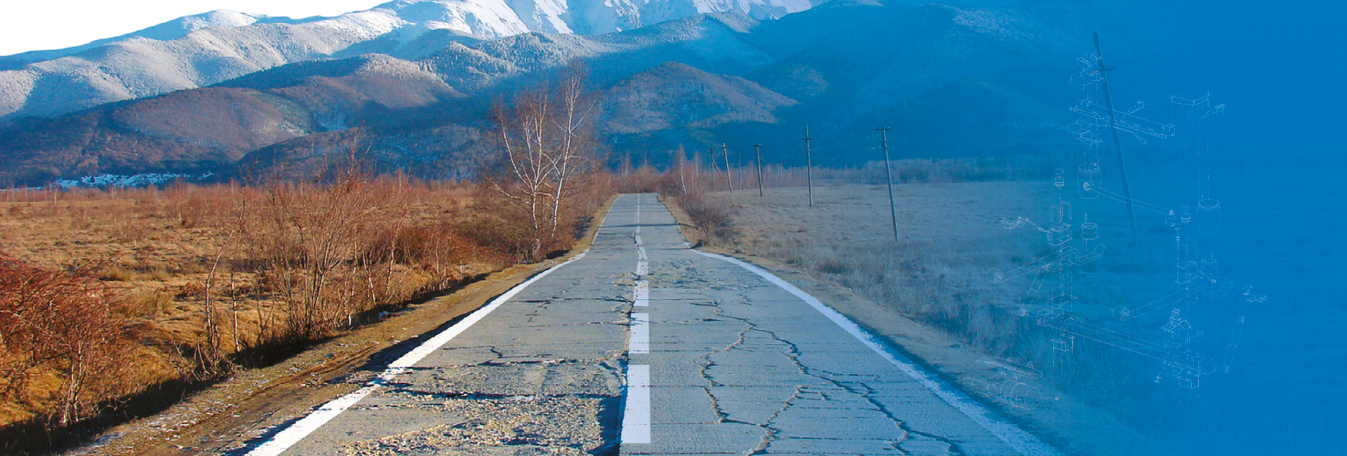 Photo : route avec des fissures