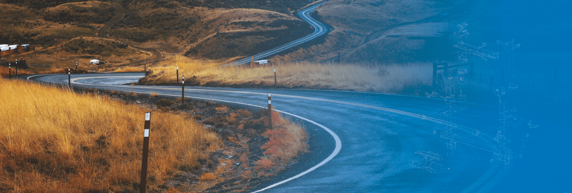 Foto: carretera con curvas