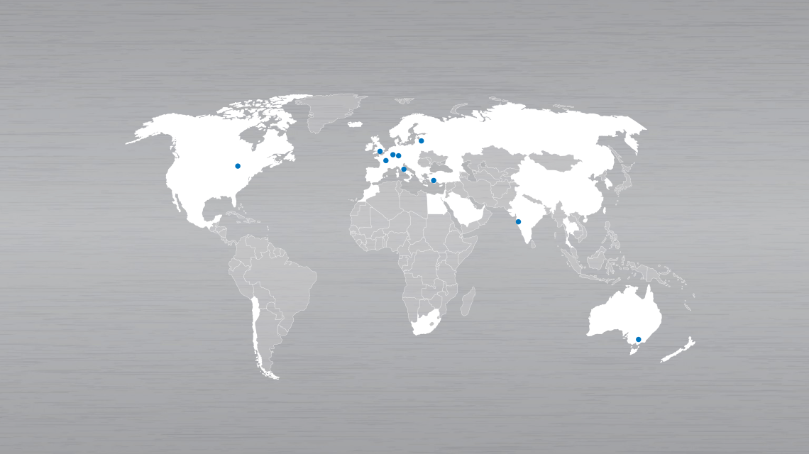 Photo: world map with overview of where VB-Airsuspension is active