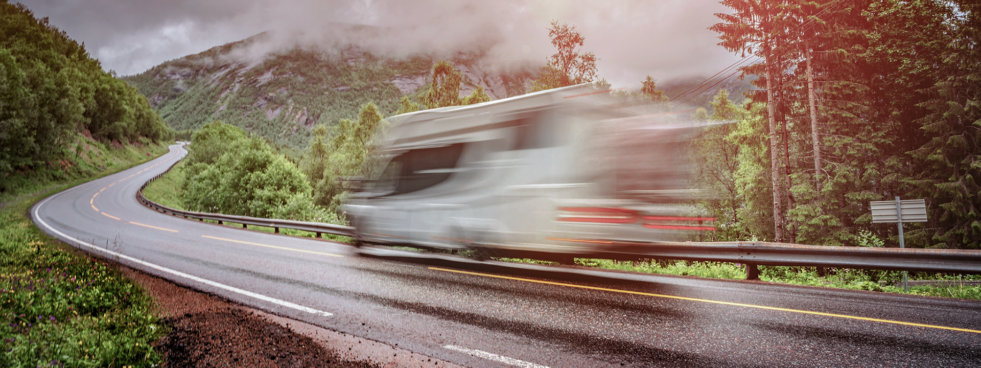 Photo: motorhome on the move