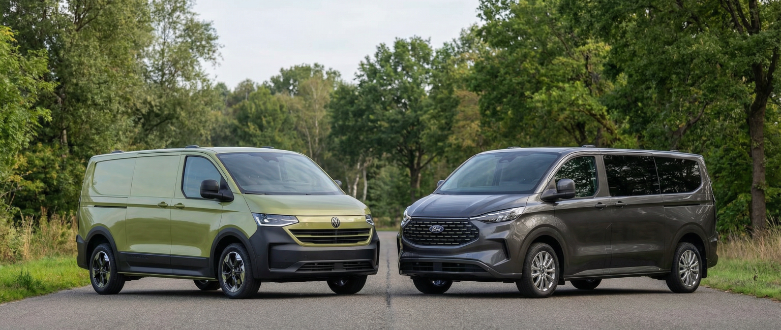 Foto: new Volkswagen Transporter & Ford Transit Custom