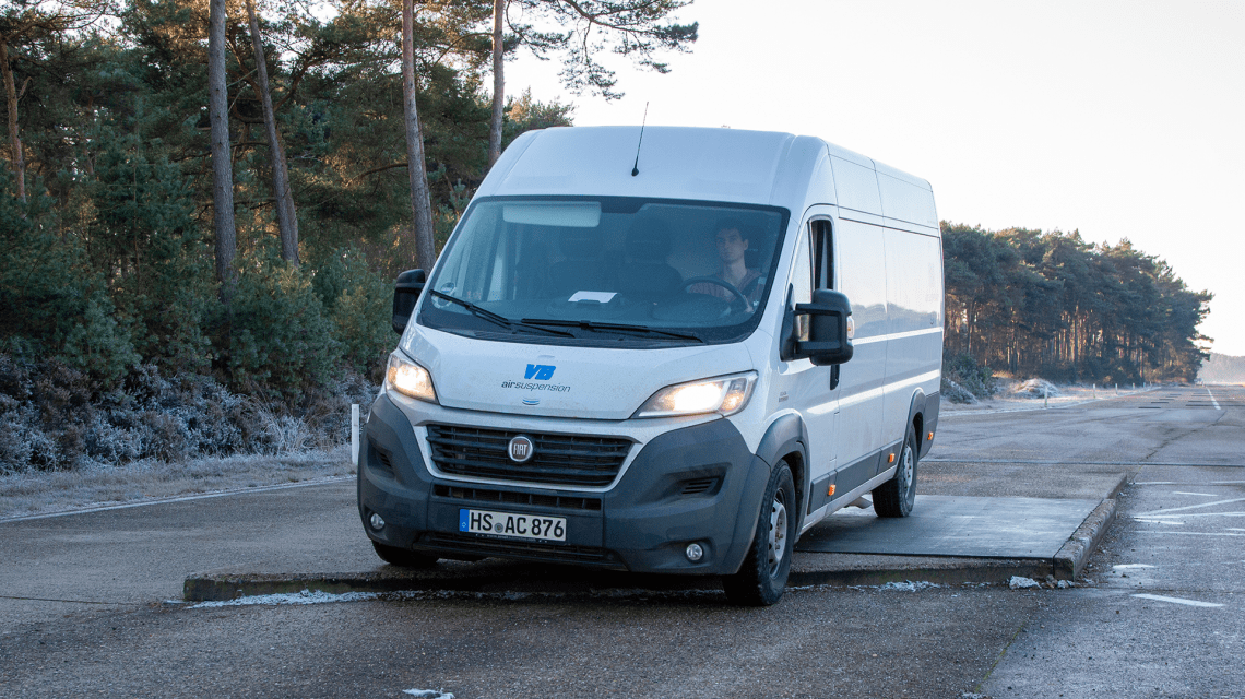 Foto: Fiat Ducato op testbaan