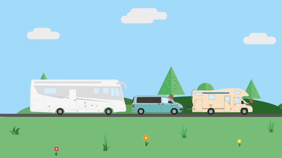Animation : application camping-cars